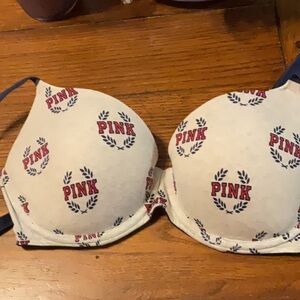 Gently used Victoria’s Secret pink print bra size 34D